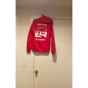❤️❤️ Cute Red Door Builders Bright Red Hoodie